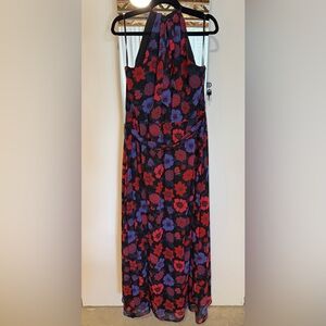 Floral Halter Neck Maxi Dress